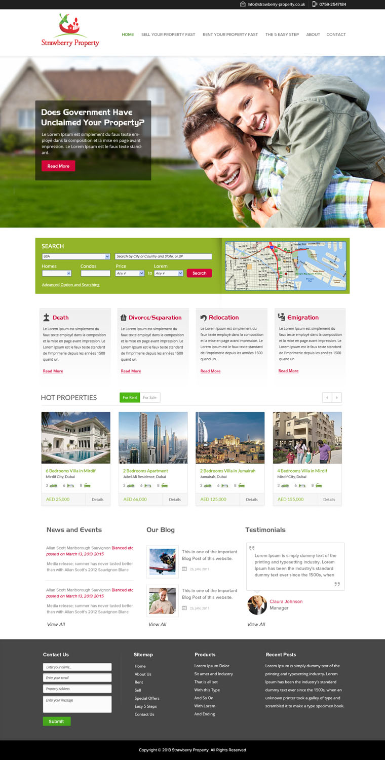 Web Design by OM for Strawberry Property | Design #3410787