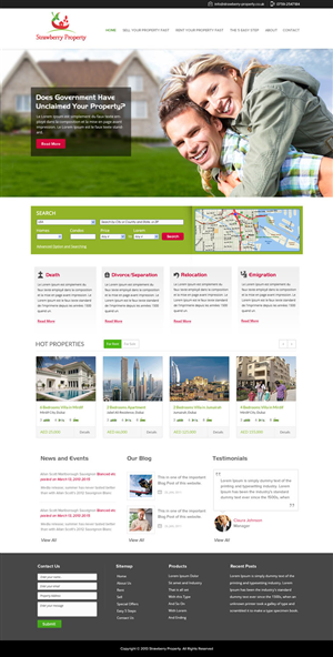 Strawberry Property - wanted BRILLIANT website design for our new property investing company | Web-Design von OM