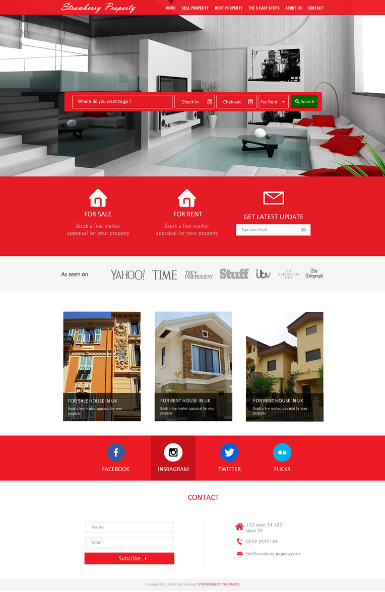 Web Design by Behriatech for Strawberry Property | Design #3374272