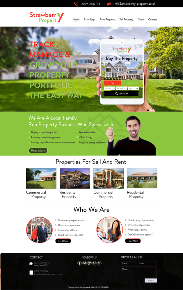 Web Design by Behriatech for Strawberry Property | Design #3390855