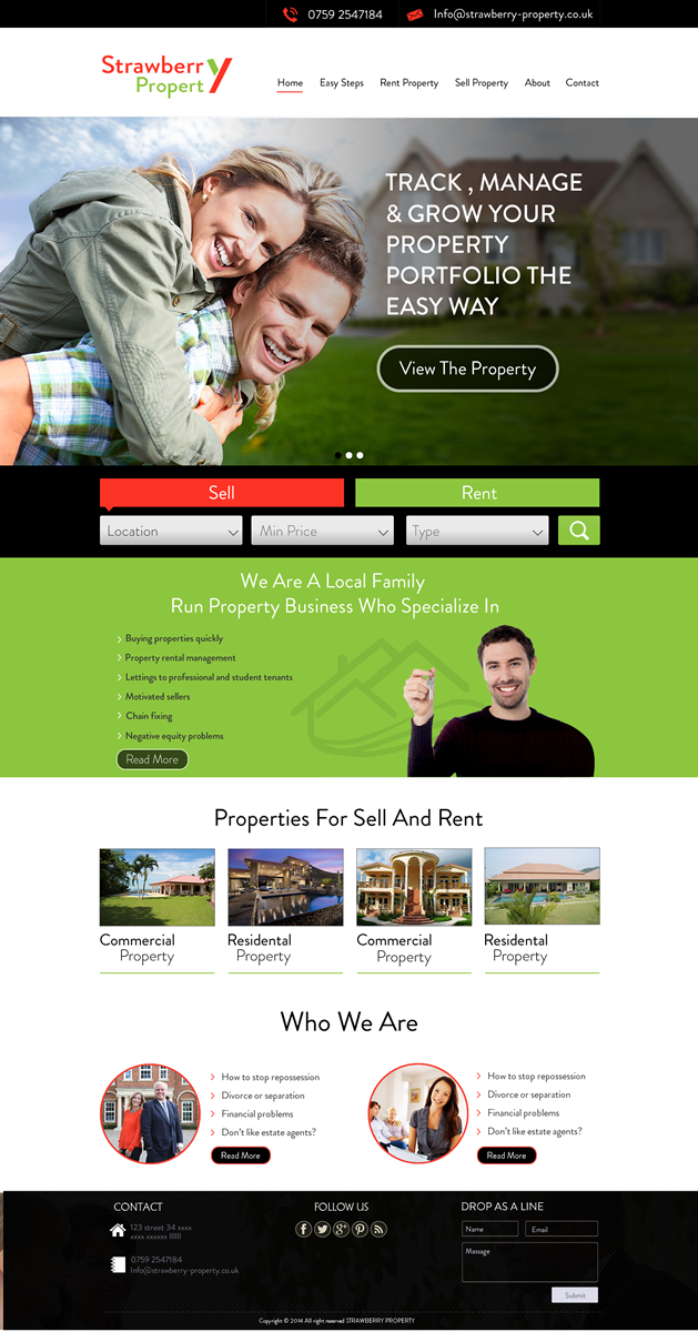 Web Design by Behriatech for Strawberry Property | Design #3390861