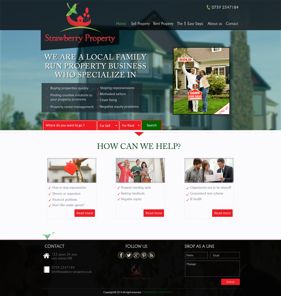 Web Design by Behriatech for Strawberry Property | Design #3398327