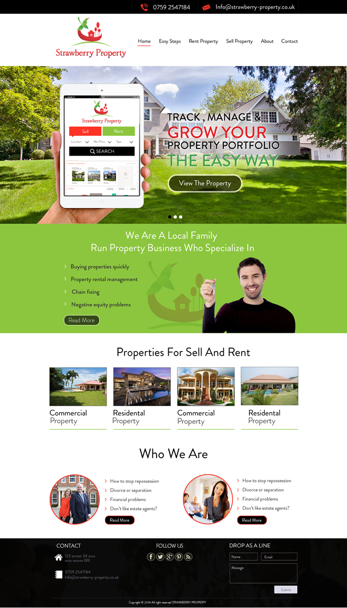 Web Design by Behriatech for Strawberry Property | Design #3398333
