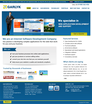 Web Design by Hetal  for Garlyk Limited | Design: #849666