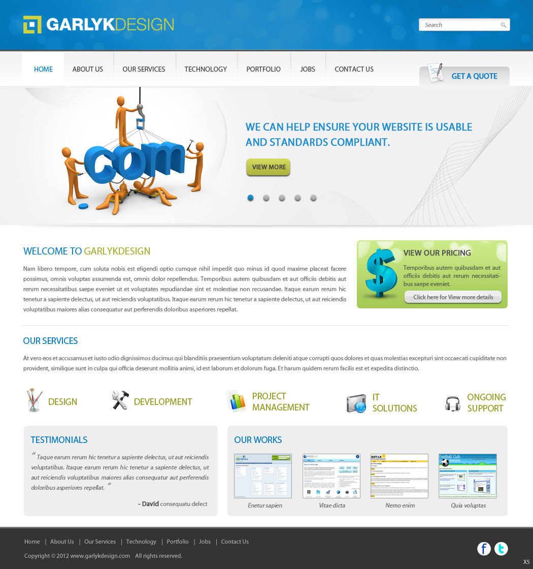 Web Design by pb for Garlyk Limited | Design #834319