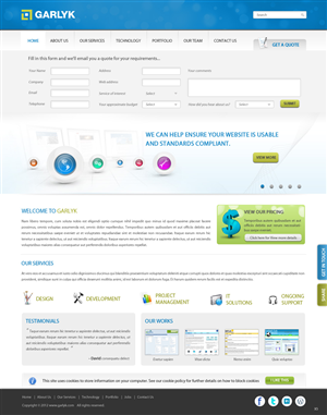 Web Design by pb for Garlyk Limited | Design: #838324