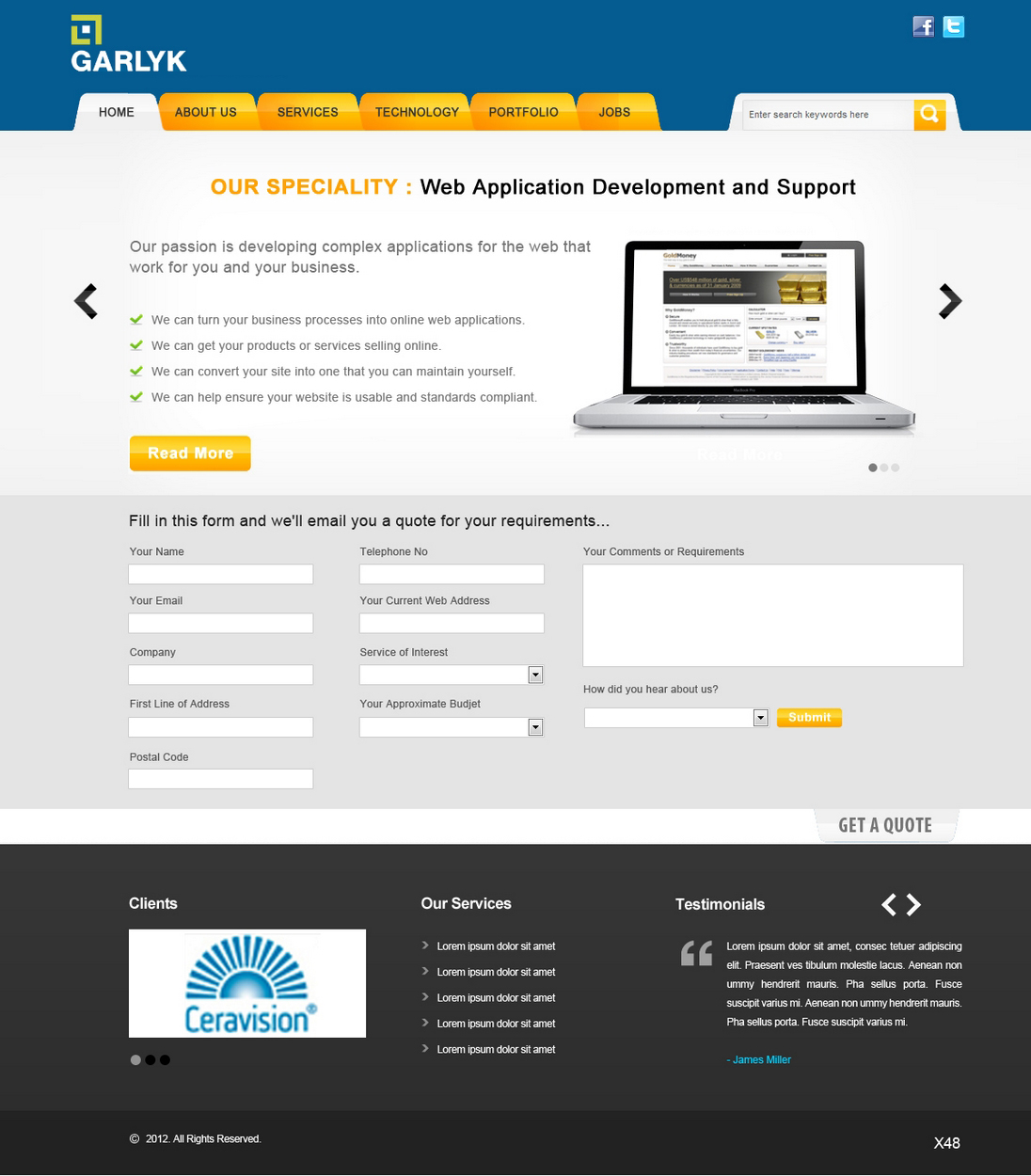 Diseño Web por pb para Garlyk Limited | Diseño #838666