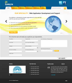 Web Design by pb for Garlyk Limited | Design: #840227