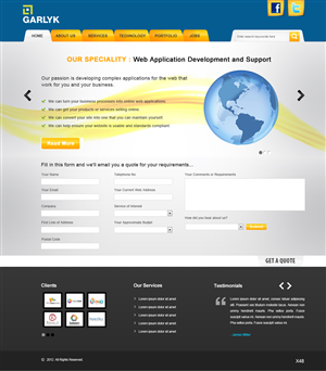 Web Design by pb for Garlyk Limited | Design: #840366