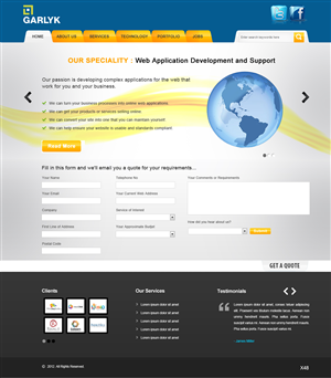 Web Design by pb for Garlyk Limited | Design: #840370