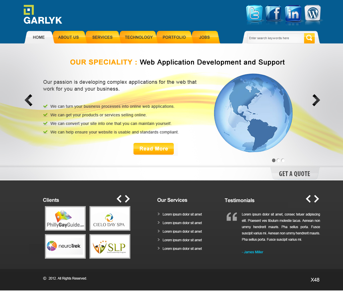 Web Design by pb for Garlyk Limited | Design #841731