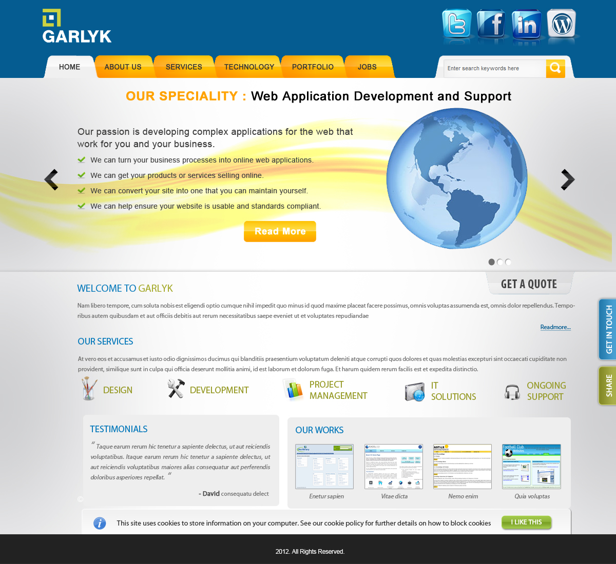 Web Design by pb for Garlyk Limited | Design #845365