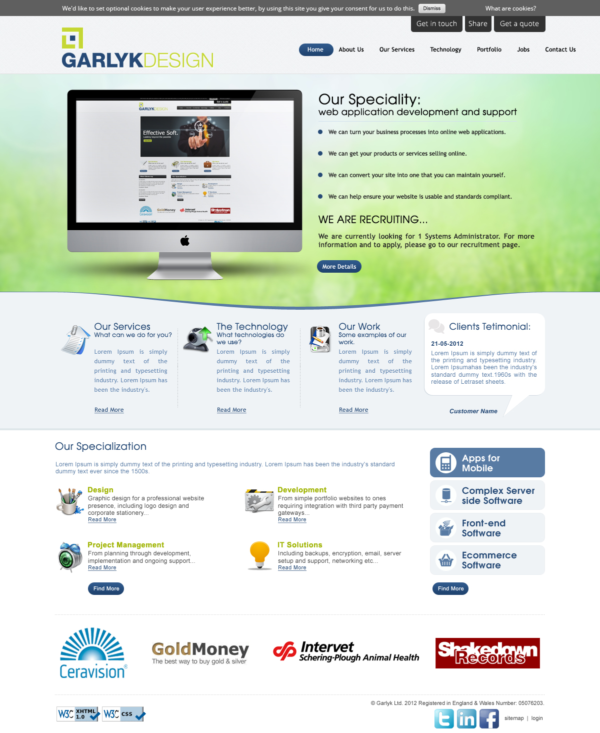 Web Design by OM for Garlyk Limited | Design #850022