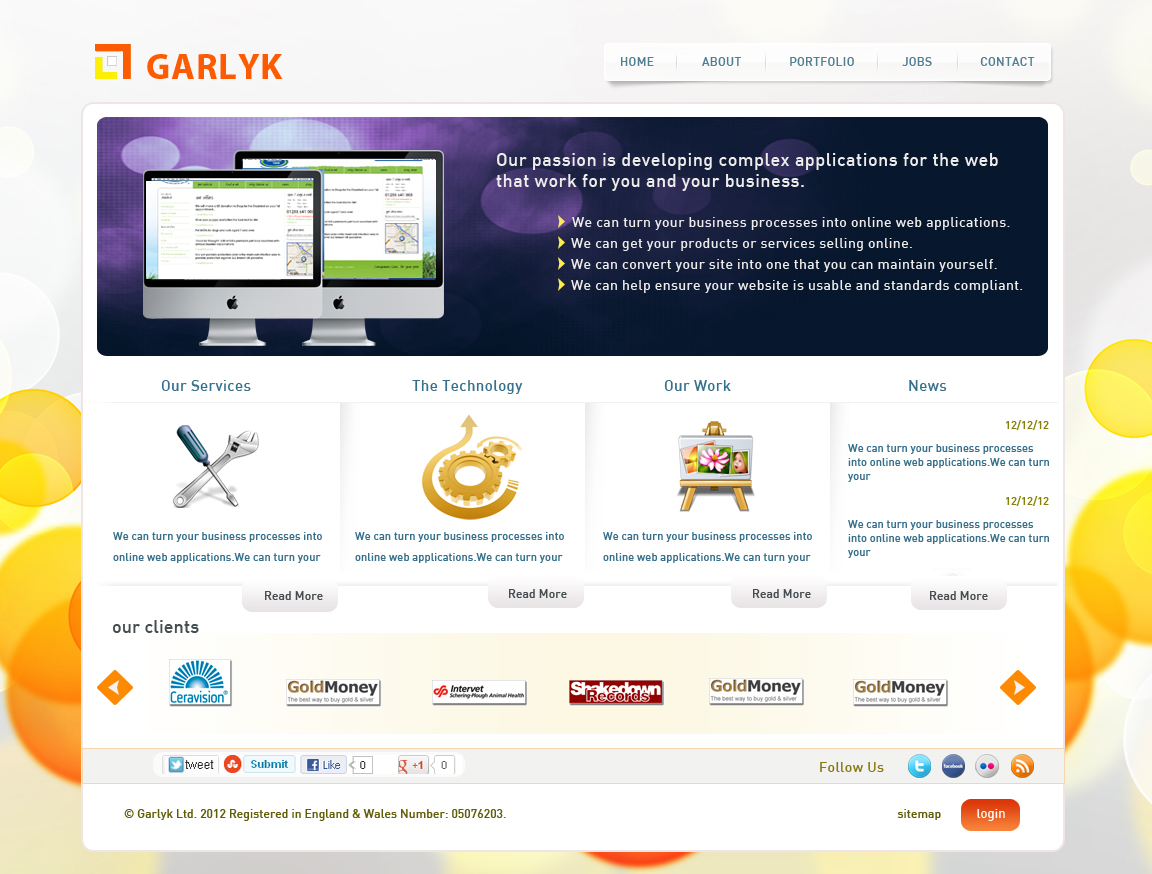 Web-Design von GK für Garlyk Limited | Design #830129