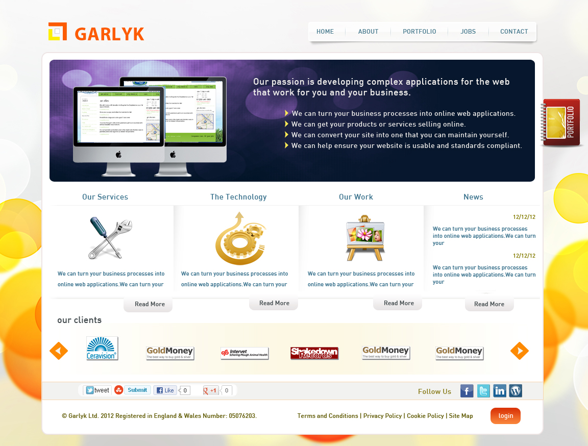 Web Design by GK for Garlyk Limited | Design #836938