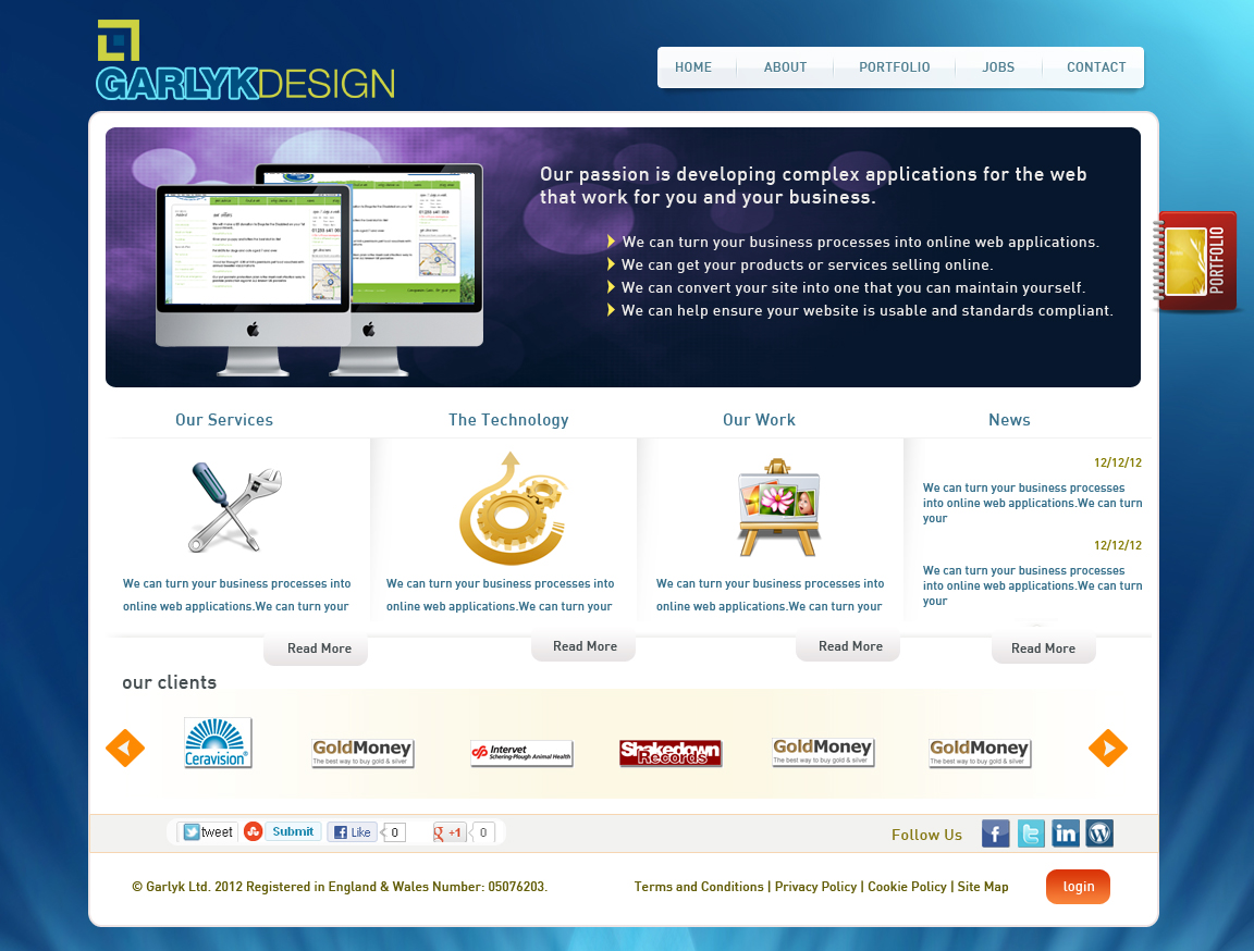 Web Design by GK for Garlyk Limited | Design #836999