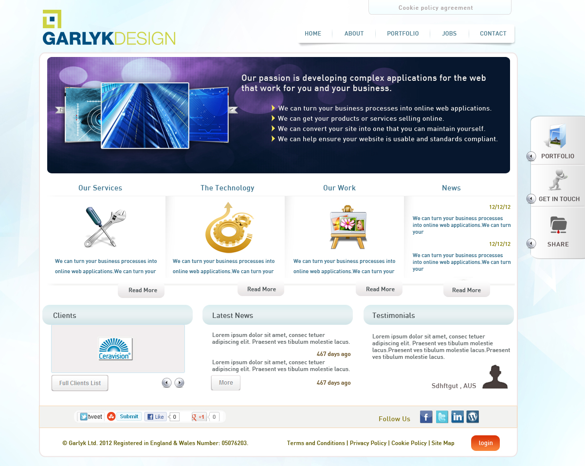 Web Design by GK for Garlyk Limited | Design #840561
