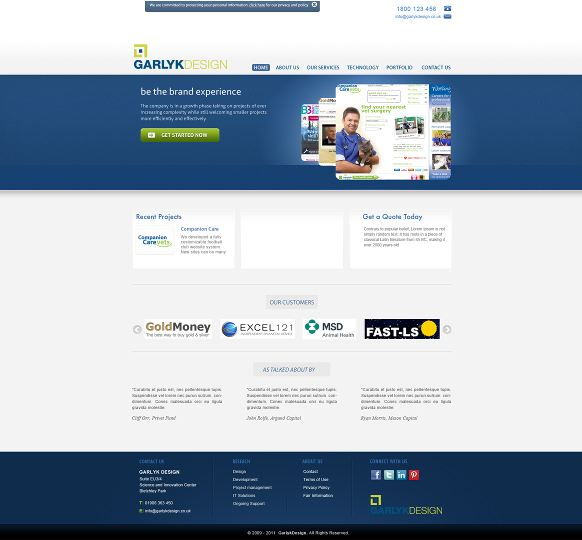 Web Design by subi for Garlyk Limited | Design #851019