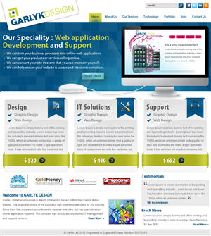 Web Design by Creative Usha for Garlyk Limited | Design: #834276