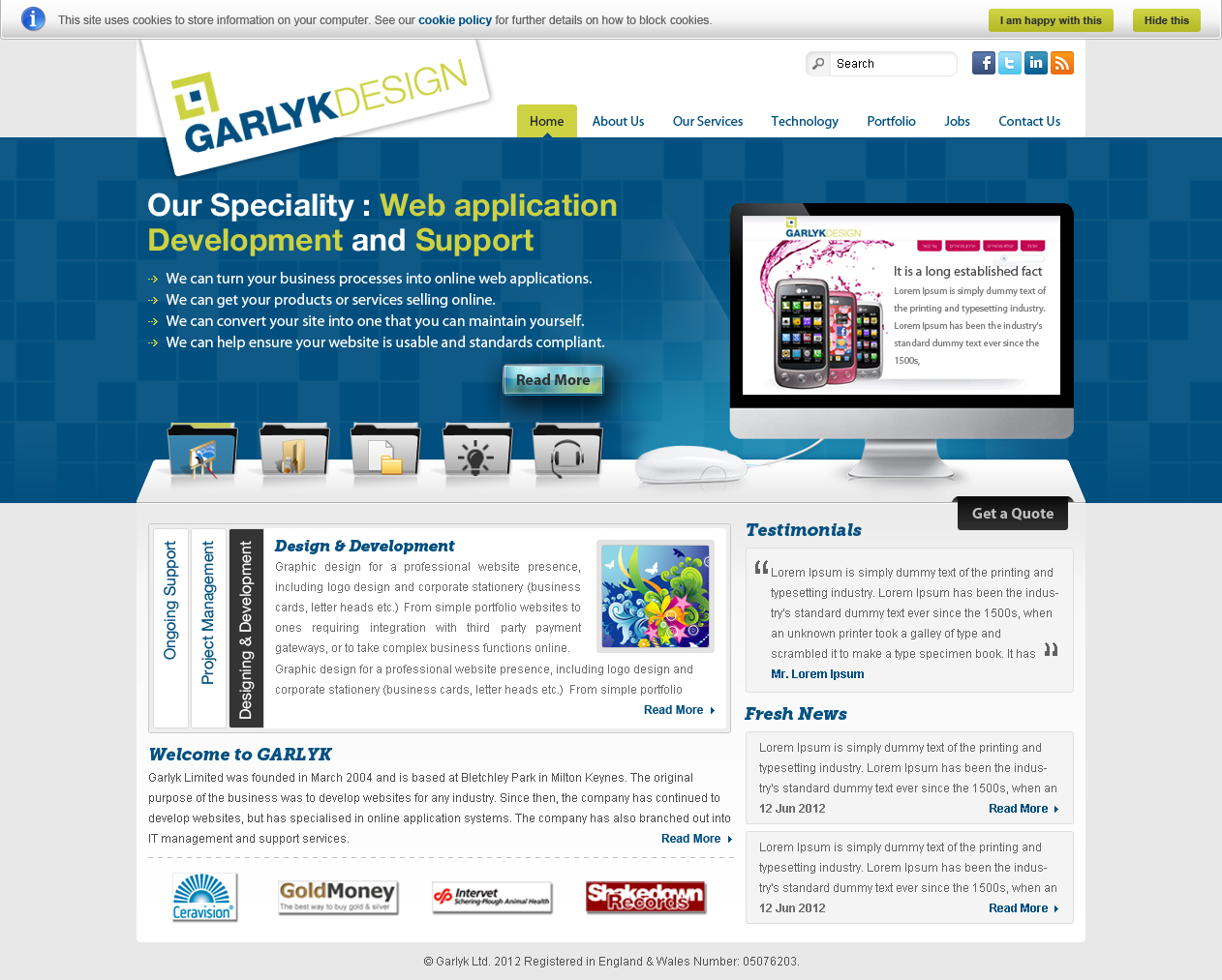 Web Design par Creative Usha pour Garlyk Limited | Design #838926