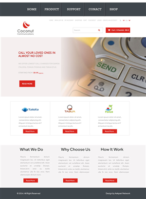 Wordpress Design by Shoaib Abbasi for Dialcom, Inc. | Design #3396771
