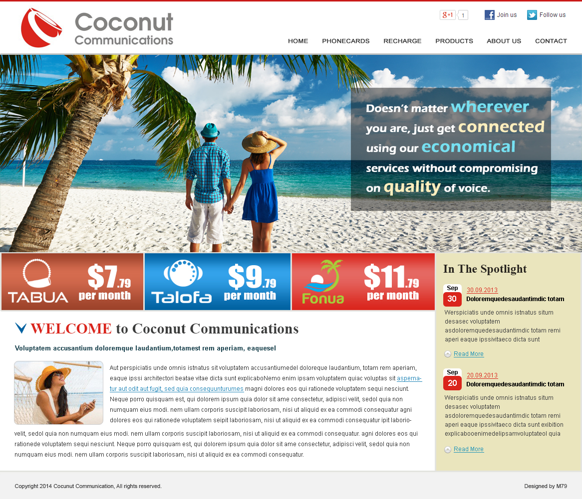 Wordpress Design by M79 for Dialcom, Inc. | Design #3436792