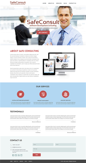 Web Design by Mayank Patel for SafeConsult AS | Design #3395003