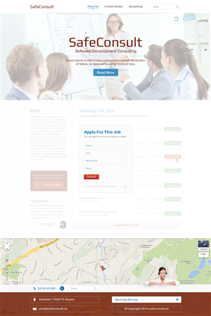 Web Design by the-lion-king for SafeConsult AS | Design: #3373650