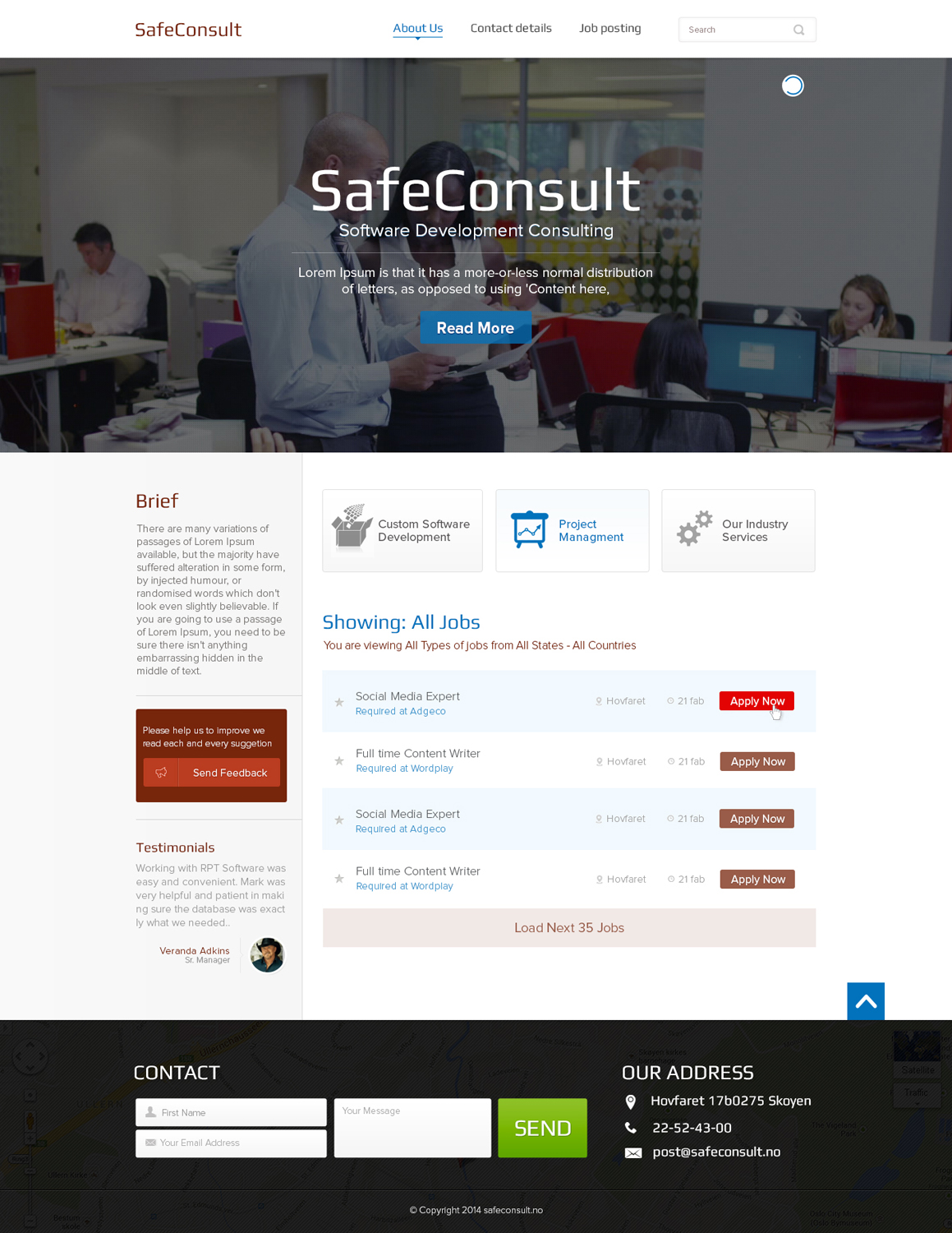 Diseño Web por the-lion-king para SafeConsult AS | Diseño #3397671