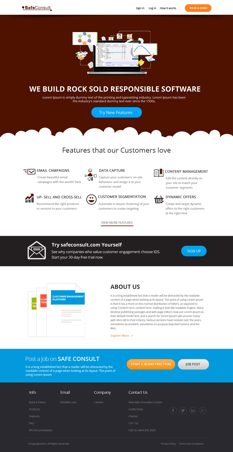 Web Design by OM for SafeConsult AS | Design #3373183