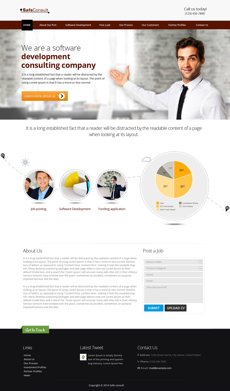 Diseño Web por OM para SafeConsult AS | Diseño #3373186