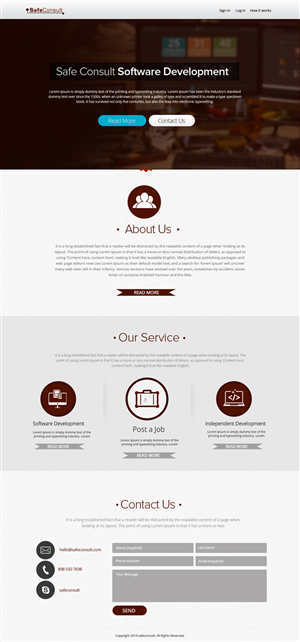 Web Design by OM for SafeConsult AS | Design: #3373195