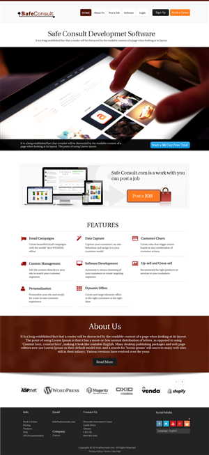 Web Design by OM for SafeConsult AS | Design: #3373200
