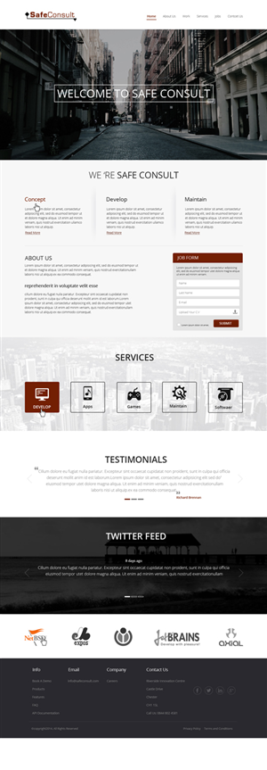 Web Design by OM for SafeConsult AS | Design: #3373212