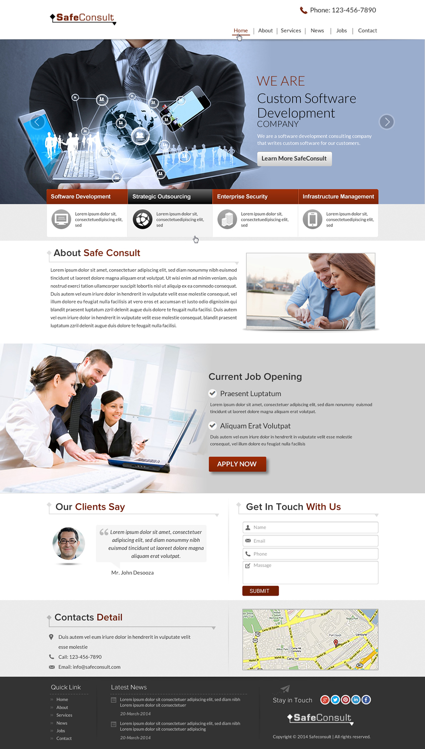 Web Design by Sbss for SafeConsult AS | Design #3399702