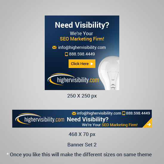 Banner Ad Design by Pixeleas for HigherVisibility | Design #3375499
