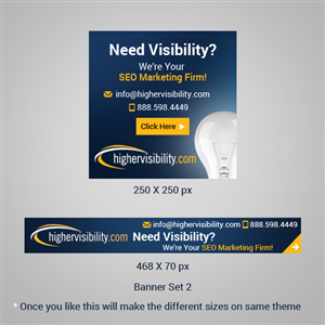 Banner Ad Design by Pixeleas for HigherVisibility | Design: #3375499
