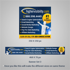 Banner Ad Design by Pixeleas for HigherVisibility | Design: #3381060