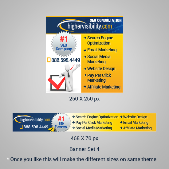 Banner Ad Design by Pixeleas for HigherVisibility | Design #3381263