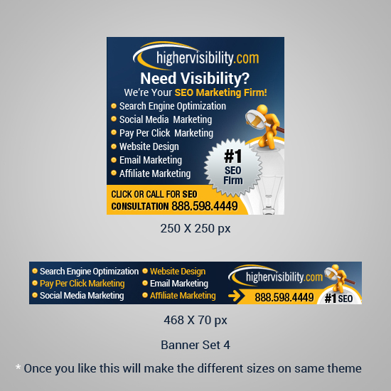 Banner Ad Design by Pixeleas for HigherVisibility | Design #3381391