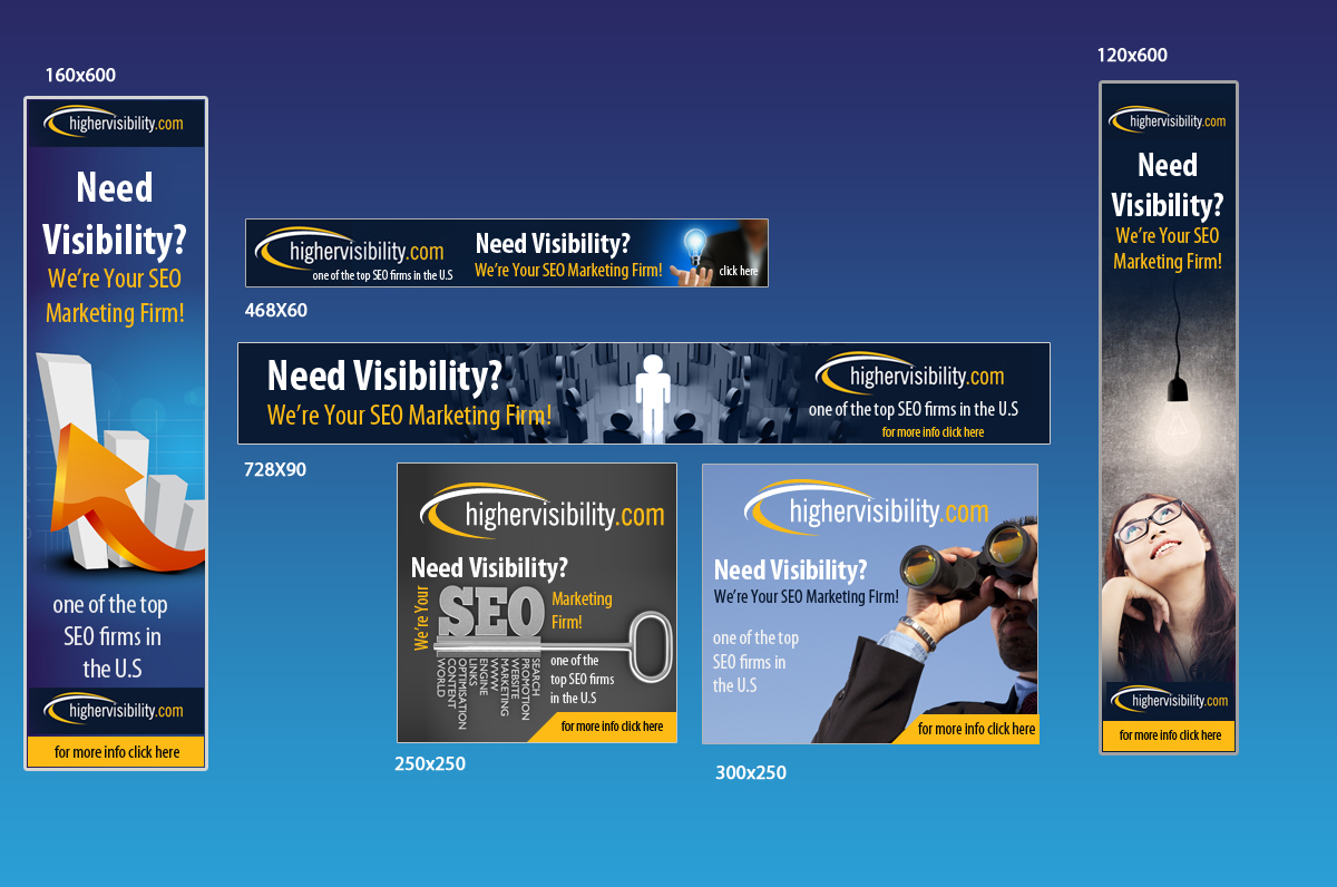 Banner Ad Design by uk for HigherVisibility | Design #3363425
