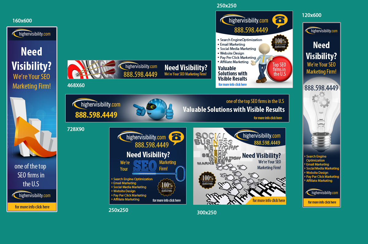 Banner Ad Design by uk for HigherVisibility | Design #3384070