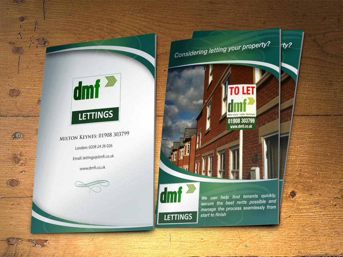 Design de Brochure par Sssilent pour DMF SALES & LETTINGS | Design #858548