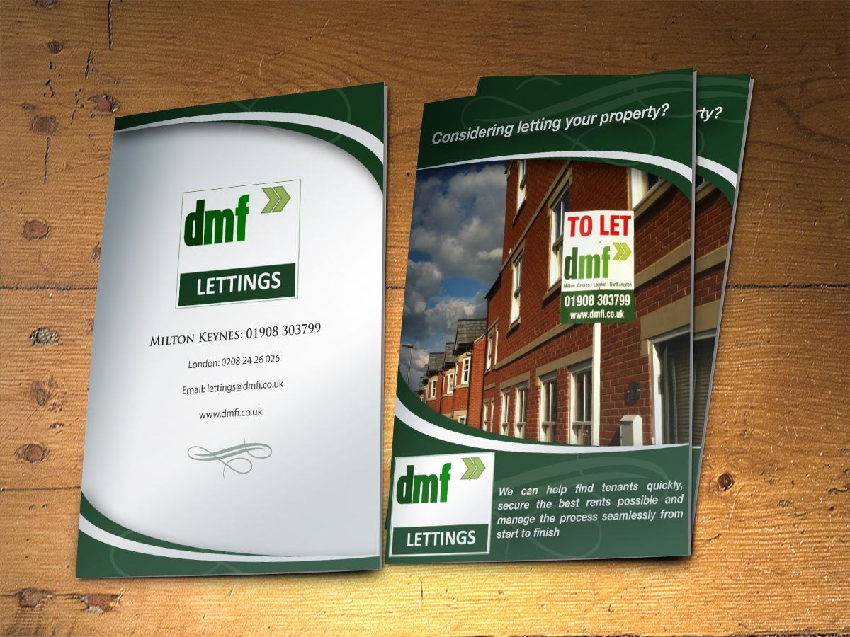 Design de Brochure par Sssilent pour DMF SALES & LETTINGS | Design #858687