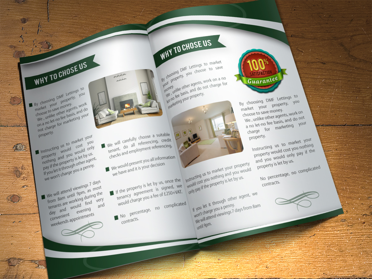 Design de Brochure par Sssilent pour DMF SALES & LETTINGS | Design #858708