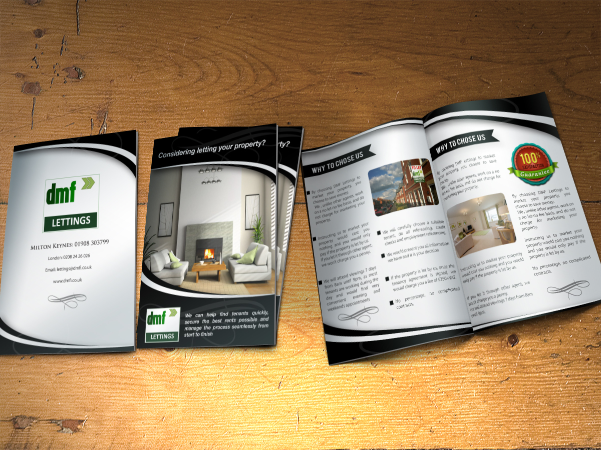 Design de Brochure par Sssilent pour DMF SALES & LETTINGS | Design #860016