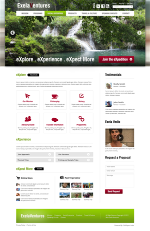 Wordpress Design by the-lion-king for Exela Ventures LLC | Design: #834414