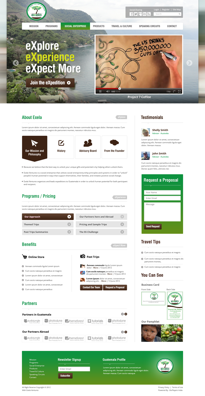 Wordpress Design by the-lion-king for Exela Ventures LLC | Design #836207