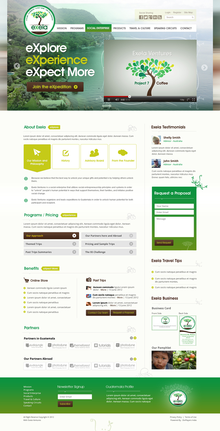 Wordpress Design by the-lion-king for Exela Ventures LLC | Design #845276