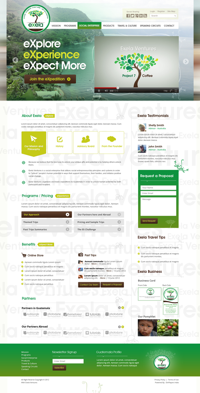 Wordpress Design by the-lion-king for Exela Ventures LLC | Design #849356